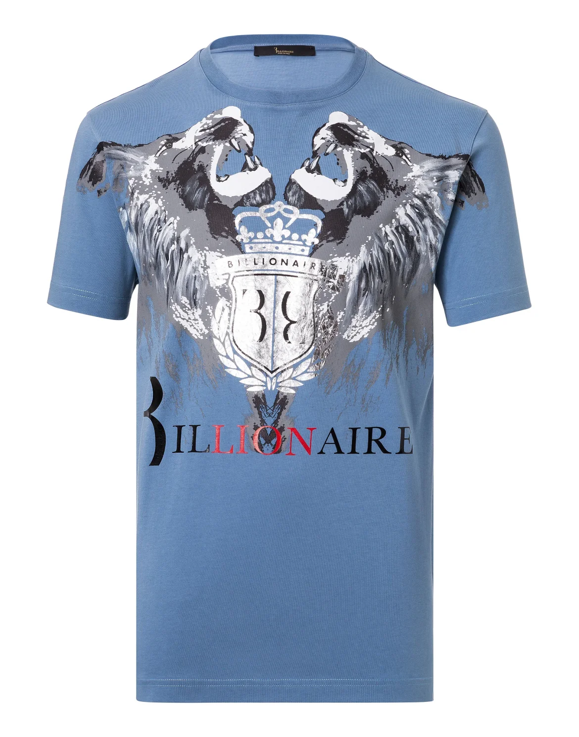 T-shirt Round Neck SS "Double lion", цвет: Синий