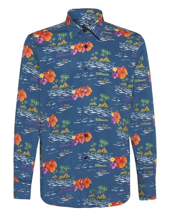 Shirt Gold Cut LS/Milano Palms