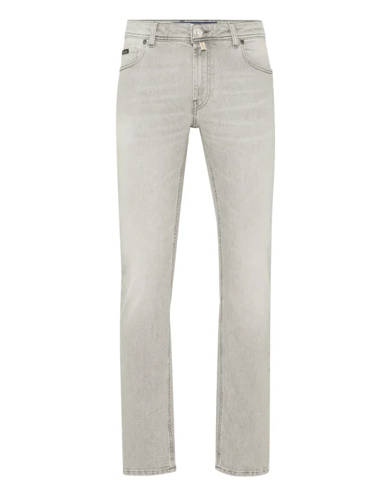 Denim Super Straight Cut Trousers