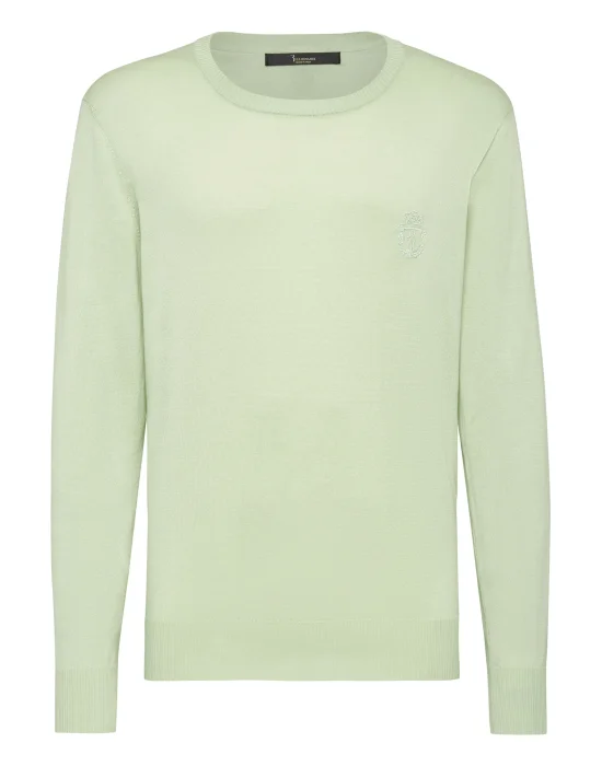 Pullover Round Neck LS Crest