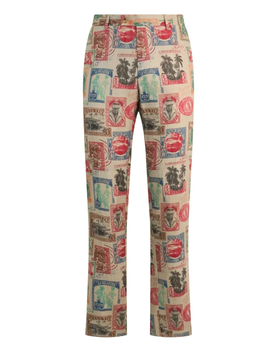 Printed Linen Trousers