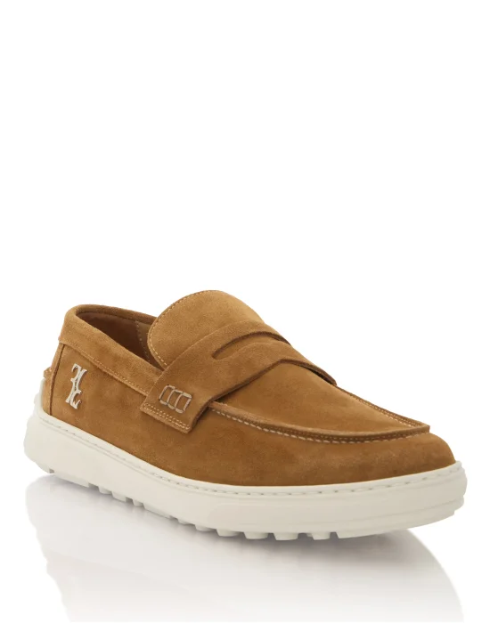 Rafia Suede Loafers