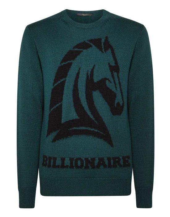 Pullover Round Neck LS Horses