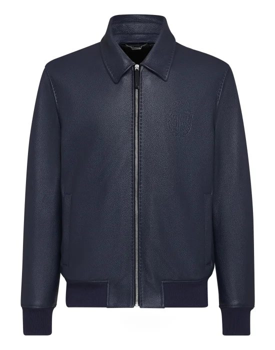 Leather Jacket with Fur Luxury