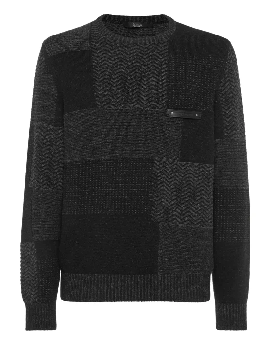 Pullover Round Neck LS Crest