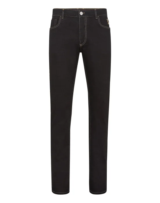Denim Super Straight Cut Embroidery Double B