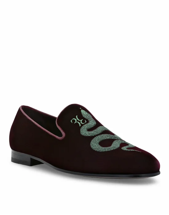 Velvet Loafers Snake