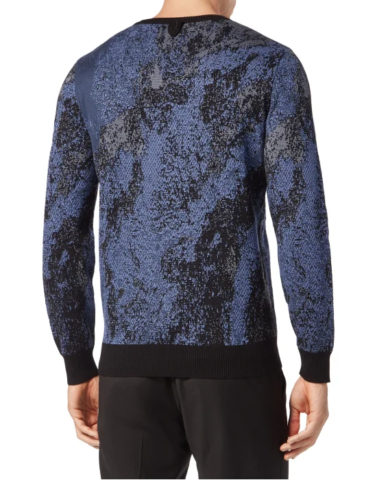 Jacquard Cotton Wool Roundneck