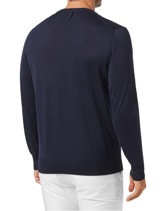 Pullover Round Neck LS Crest