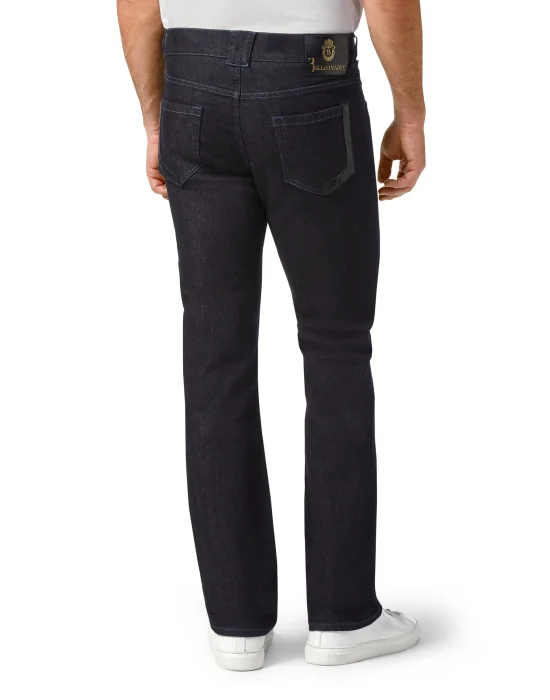 Denim Regular fit elaphe insert Luxury