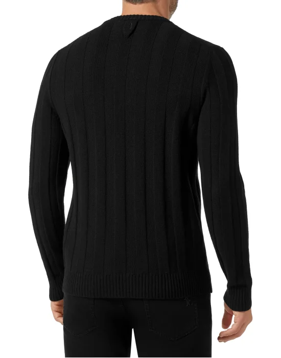 Wool Pullover Round Neck LS Double B