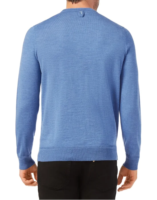 Wool Pullover Round Neck LS Wolf