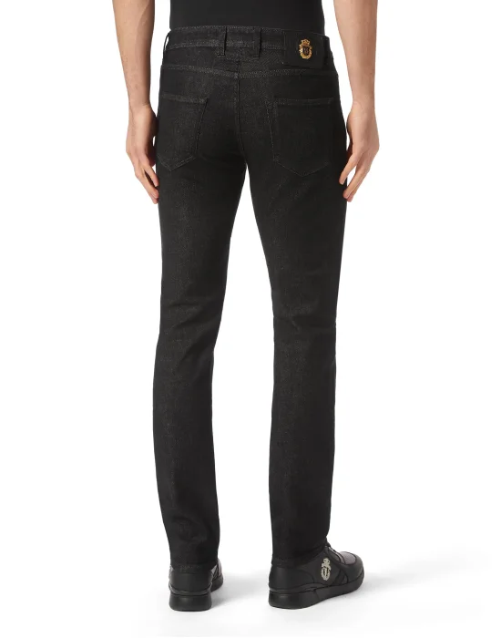 Denim Trousers Super Straight Cut Crest