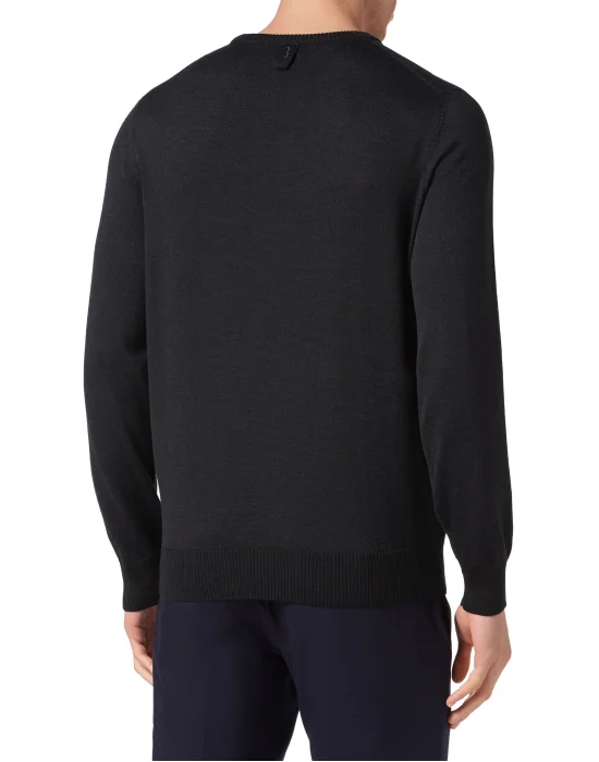 Wool Pullover Round Neck LS