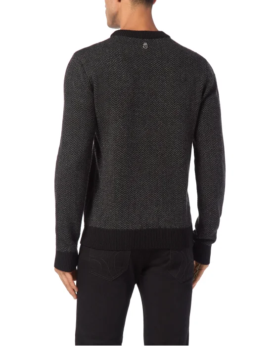 Merino Knit Pullover Round Neck LS