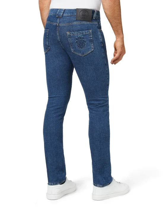 Denim Super Straight Cut Embroidery Double B