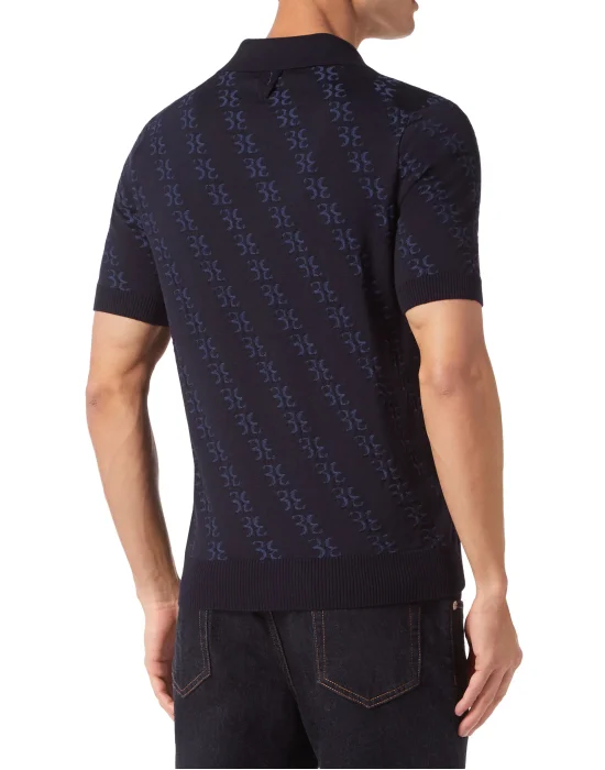 Wool and Silk Pullover Polo-Neck SS