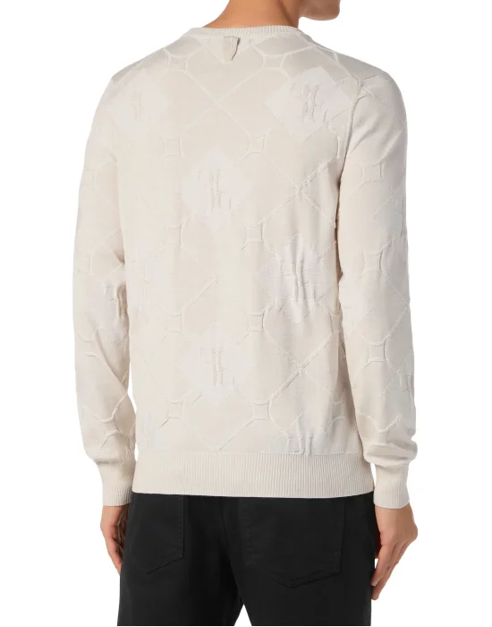 Silk/Wool Pullover Round Neck LS