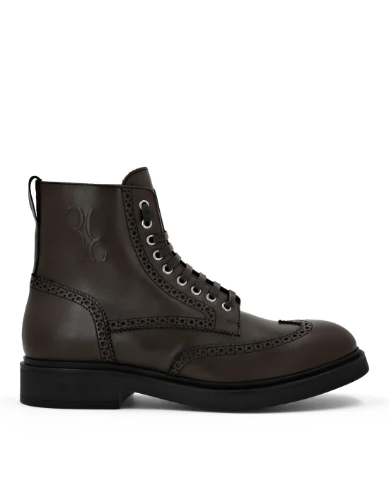 Leather Low Flat Boots